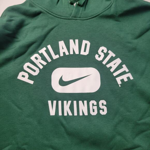 Nike Portland State Vikings Hoodie Large Green Pullover NCAA Collage Football - Picture 4 of 8